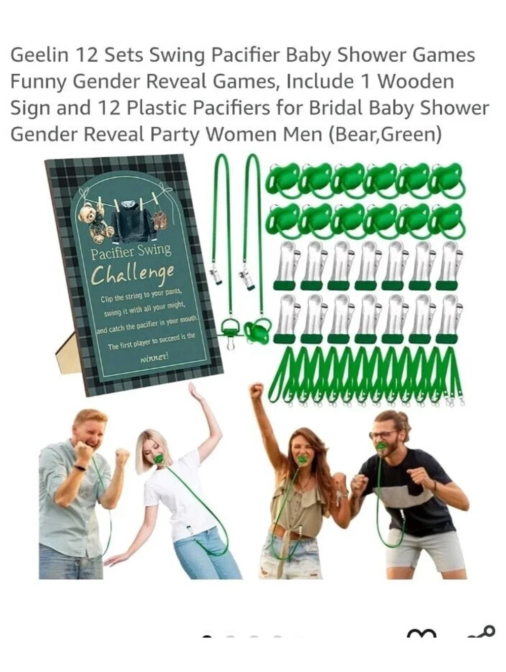 Baby shower Pacifier game